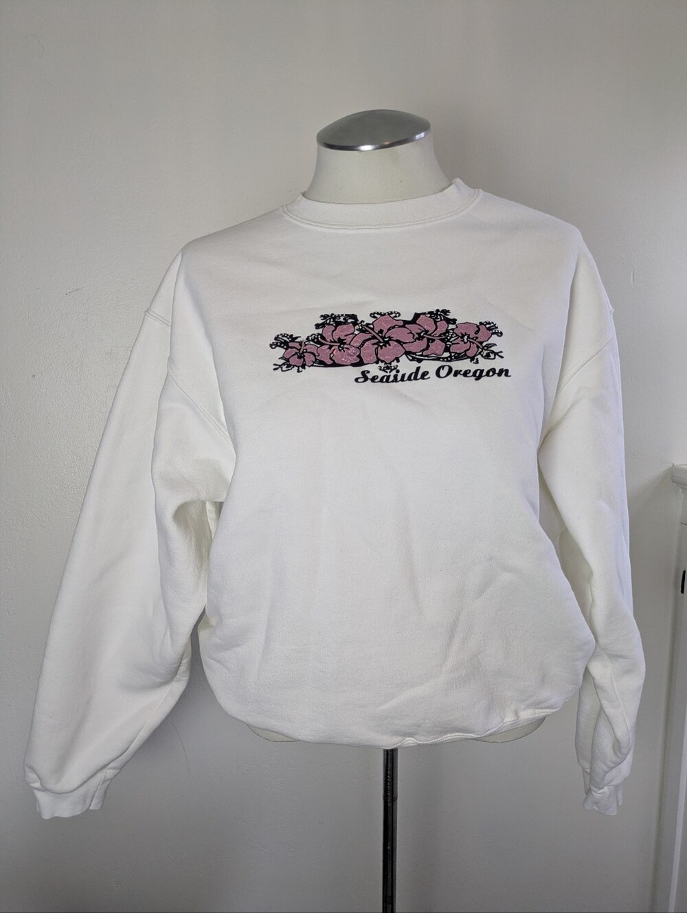 Seaside Oregan Pink Floral Graphic Sweatshirt